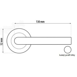 klika NOVA R - Černá klika NOVA R - Černá