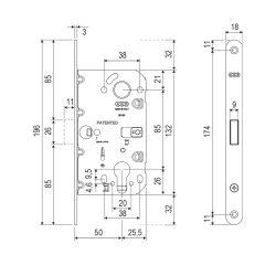 AGB - Magnetický zámek POLARIS WAVE PZ 85 | WS - Bílá matná