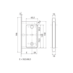AGB - Set na otočné dveře WAVE - HR PZ | OCS - Chrom broušený AGB - Set na otočné dveře WAVE - HR PZ | OCS - Chrom broušený