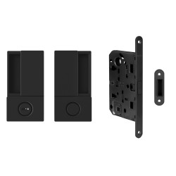 AGB - Set na otočné dveře WAVE - HR WC | BS - Černá matná AGB - Set na otočné dveře WAVE - HR WC | BS - Černá matná