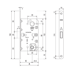 AGB - Set na otočné dveře WAVE - HR WC | BS - Černá matná AGB - Set na otočné dveře WAVE - HR WC | BS - Černá matná
