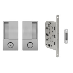 AGB - Set na otočné dveře WAVE - HR WC | OCS - Chrom broušený AGB - Set na otočné dveře WAVE - HR WC | OCS - Chrom broušený