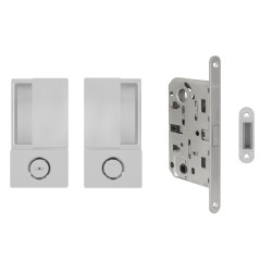 AGB - Set na otočné dveře WAVE - HR WC | STM - Stříbrná matná AGB - Set na otočné dveře WAVE - HR WC | STM - Stříbrná matná