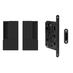 AGB - Set na otočné dveře WAVE - HR bez otvoru | BS - Černá matná AGB - Set na otočné dveře WAVE - HR bez otvoru | BS - Černá matná