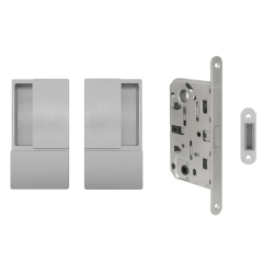 AGB - Set na otočné dveře WAVE - HR bez otvoru | OCS - Chrom broušený AGB - Set na otočné dveře WAVE - HR bez otvoru | OCS - Chrom broušený