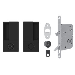 AGB - Set na posuvné dveře WAVE - HR WC | BS - Černá matná AGB - Set na posuvné dveře WAVE - HR WC | BS - Černá matná