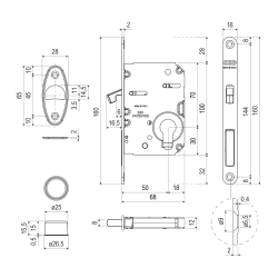 AGB - Zámek SCIVOLA TRE CLASS - WAVE PZ | WS - Bílá matná AGB - Zámek SCIVOLA TRE CLASS - WAVE PZ | WS - Bílá matná