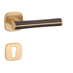 AS - DAVIDIA - QR 7S | OLS - Mosaz broušená / hnědá kůže AS - DAVIDIA - QR 7S | OLS - Mosaz broušená / hnědá kůže