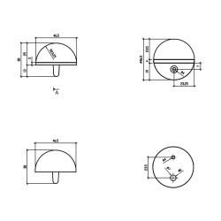 AS - Zarážka dveří ŽELVA - DS21 | OC - Chrom lesklý AS - Zarážka dveří ŽELVA - DS21 | OC - Chrom lesklý