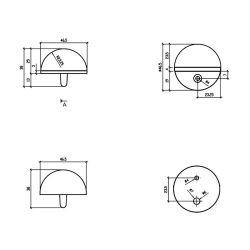 AS - Zarážka dveří ŽELVA - DS21 | OLS - Mosaz broušená AS - Zarážka dveří ŽELVA - DS21 | OLS - Mosaz broušená