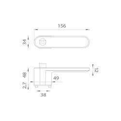 ASG - GUAVA - RT s uzamykáním | BS/OLS - Černá matná / mosaz broušená