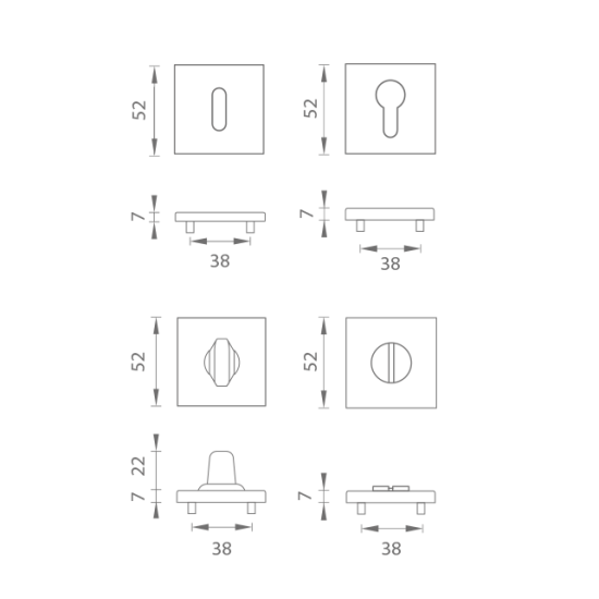 AT - ROZETA - HR 7S | HNM - Hnědá matná