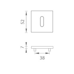AT - ROZETA - HR 7S | OCS - Chrom broušený AT - ROZETA - HR 7S | OCS - Chrom broušený