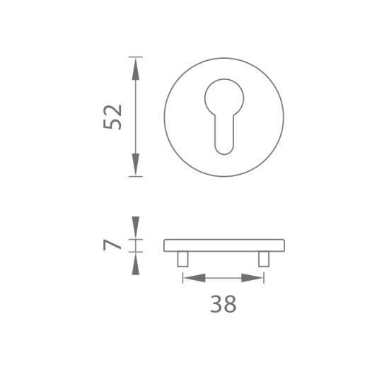 AT - ROZETA - R 7S WS - Bílá matná