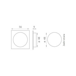 ATZ - Mušle hranatá bez otvoru 7504 - HR | BN - Broušená nerez