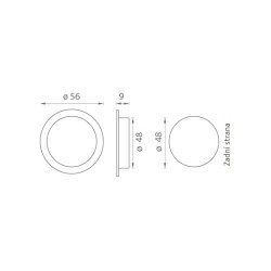 ATZ - Mušle kulatá bez otvoru 7503 - R | BS - Černá matná