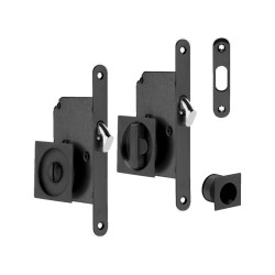 ATZ - Set na posuvné dveře hranatý 3911 WC | BS - Černá matná