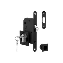 ATZ - Set na posuvné dveře hranatý 3971 PZ | BS - Černá matná