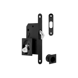 ATZ - Set na posuvné dveře hranatý 3973 BB | BS - Černá matná