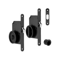 ATZ - Set na posuvné dveře kulatý 3910 WC | BS - Černá matná