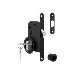 ATZ - Set na posuvné dveře kulatý 3970 PZ | BS - Černá matná