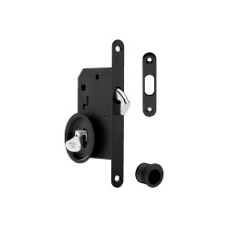 ATZ - Set na posuvné dveře kulatý 3972 BB | BS - Černá matná