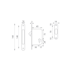 ATZ - Zámek na posuvné dveře 1173 PZ | BS - Černá matná ATZ - Zámek na posuvné dveře 1173 PZ | BS - Černá matná