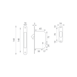 ATZ - Zámek na posuvné dveře 1175 BB | BS - Černá matná ATZ - Zámek na posuvné dveře 1175 BB | BS - Černá matná