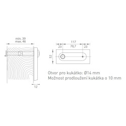 AXA - Jmenovka ATLAS2 s kukátkem | F4 - Bronz elox
