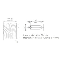 AXA - Jmenovka ATLAS2 s kukátkem | F6 - Inox elox