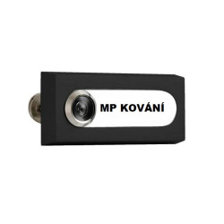 AXA - Jmenovka OMEGA2 s kukátkem | F8 - Černý elox