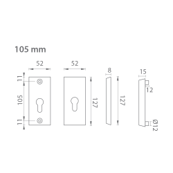 AXA - ROZETA ATLAS2 | F6 - Inox elox