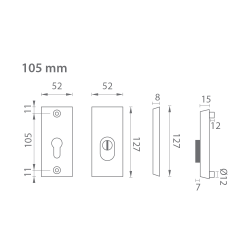 AXA - ROZETA ATLAS2 PLUS | F6 - Inox elox