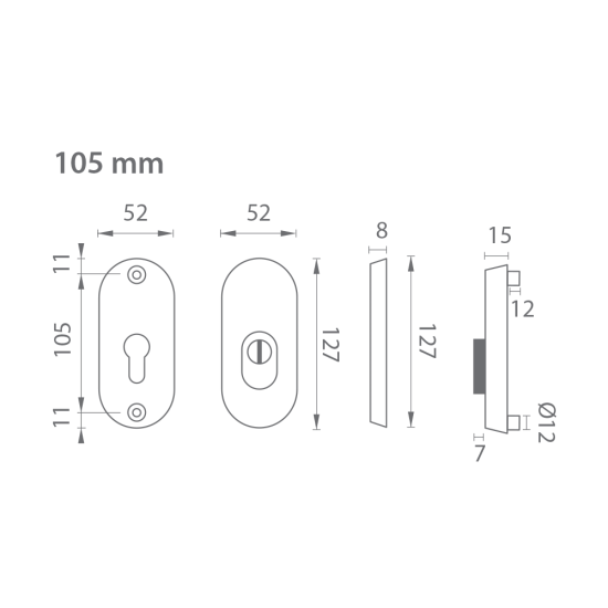 AXA - ROZETA BETA2 PLUS | F6 - Inox elox