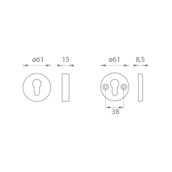 AXA - ROZETA | Bílá komaxit