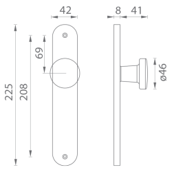 BA - KOULE NA ŠTÍTU 2600 - S | BS - Černá matná BA - KOULE NA ŠTÍTU 2600 - S | BS - Černá matná