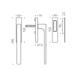 CB - HS PORTAL MOOD DUE - klika/mušle | Hnědá matná (C02)