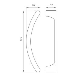 CB - MADLO NA POSUVNÉ DVEŘE ONE - pár | Černá matná (C03)