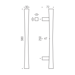 CB - MADLO NOA - 380/250 | Chrom matný (CM)