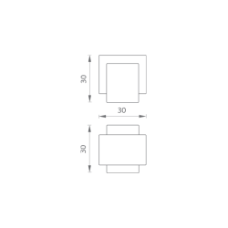CI - Zarážka dveří čtverec | OC - Chrom lesklý CI - Zarážka dveří čtverec | OC - Chrom lesklý