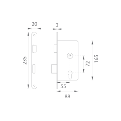DK - MECHANICKÝ PROTIPOŽÁRNÍ ZÁMEK 180 | Stříbrná DK - MECHANICKÝ PROTIPOŽÁRNÍ ZÁMEK 180 | Stříbrná