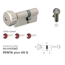 DK - PENTA plus US G - s knoflíkem | NP - Nikl perla DK - PENTA plus US G - s knoflíkem | NP - Nikl perla