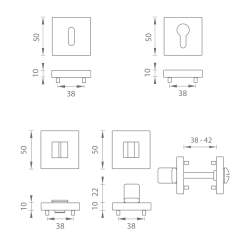 FO - ROZETA - HR | ANT - Antracit FO - ROZETA - HR | ANT - Antracit