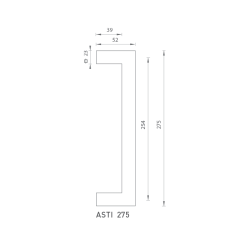 FO - madlo Asti 275 | OCS - Chrom broušený FO - madlo Asti 275 | OCS - Chrom broušený
