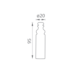 FT - KRYTKA NA ZÁVĚS ozdobná, na průměr pantu 20 mm | OLV - Mosaz leštěná lakovaná
