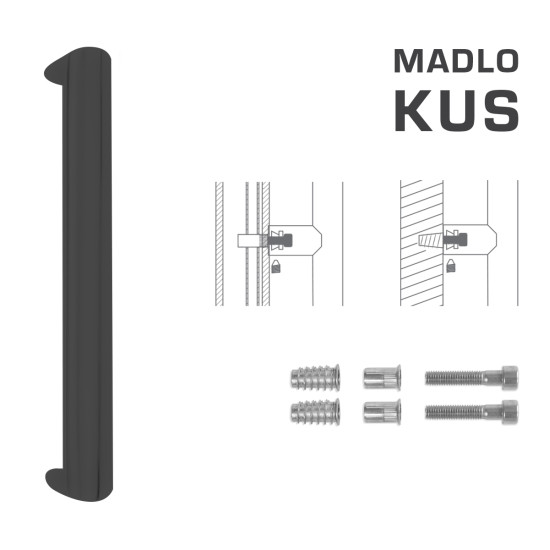 FT - MADLO kód 840 40x20 mm SP ks BS - Černá matná FT - MADLO kód 840 40x20 mm SP ks BS - Černá matná