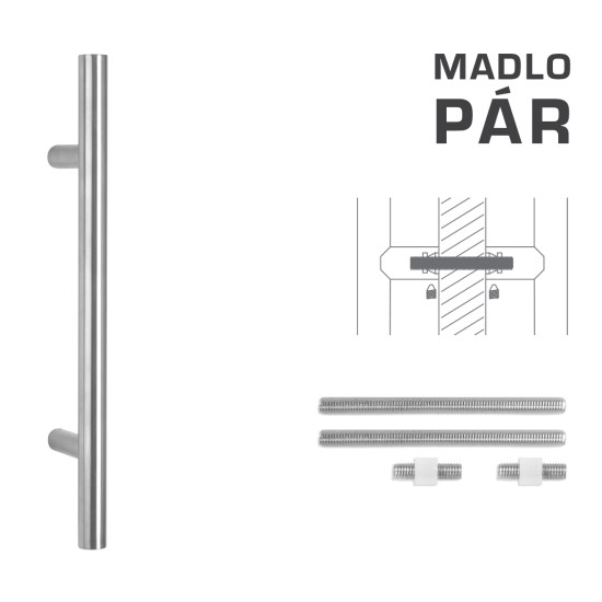 FT - MADLO kód K00 Ø 30 mm UN pár | BN - Broušená nerez