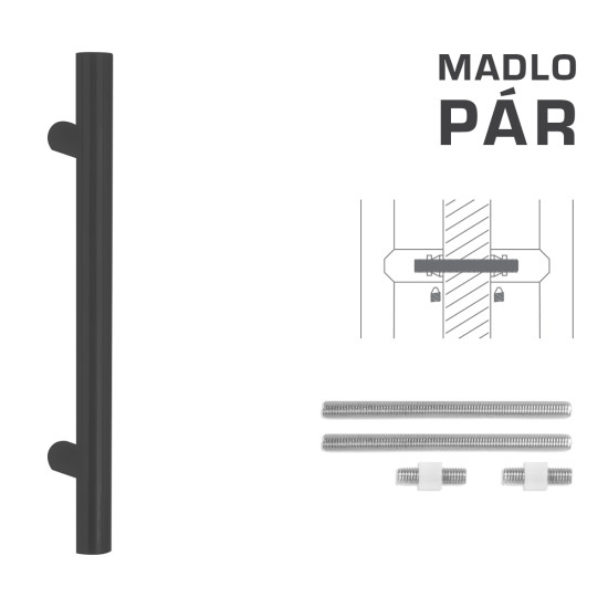 FT - MADLO kód K00 Ø 35 mm UN pár | BS - Černá matná