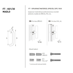 FT - MADLO kód K01 Ø 30 mm SP ks | BN - Broušená nerez