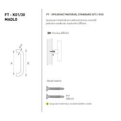 FT - MADLO kód K01 Ø 30 mm ST ks | BN - Broušená nerez